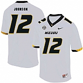 Missouri Tigers 12 Johnathon Johnson White Nike College Football Jersey Dzhi,baseball caps,new era cap wholesale,wholesale hats
